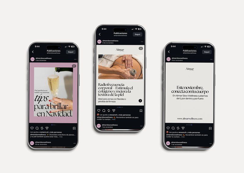 Almar Slow Wellness — Definir un lenguaje visual premium pero contemporáneo.