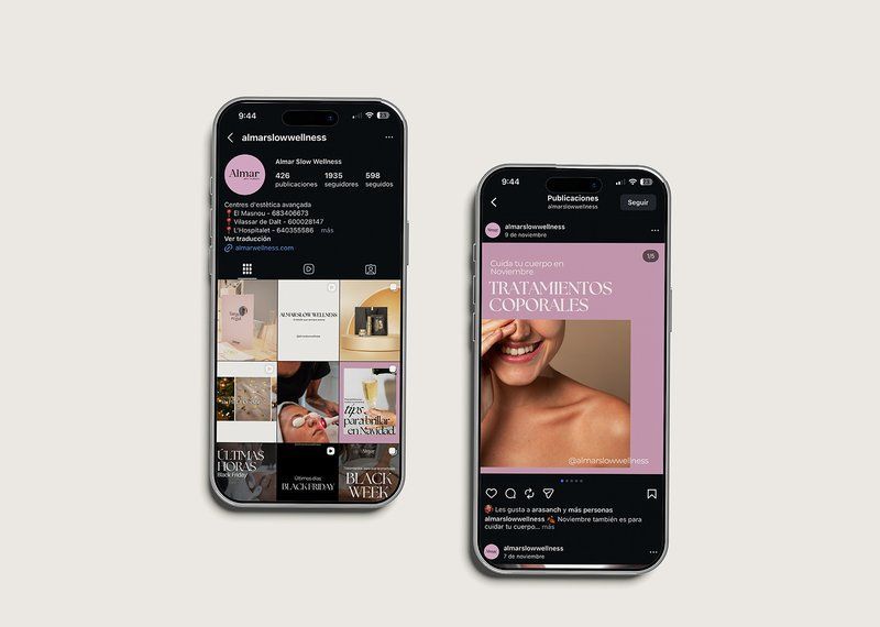 Almar Slow Wellness — Coordinar la comunicación entre los 5 centros.