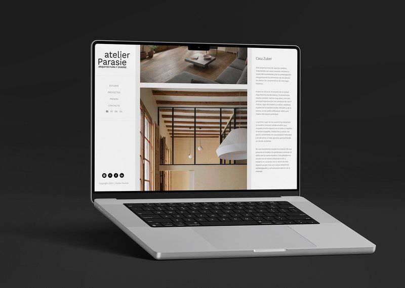 Atelier Parasie — Mantener el equilibrio entre minimalismo y impacto visual.